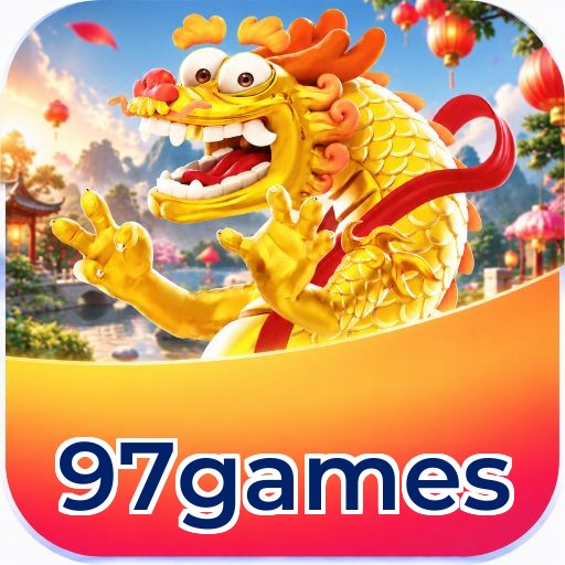 Interface da plataforma 97games mostrando slots populares e bônus de boas-vindas